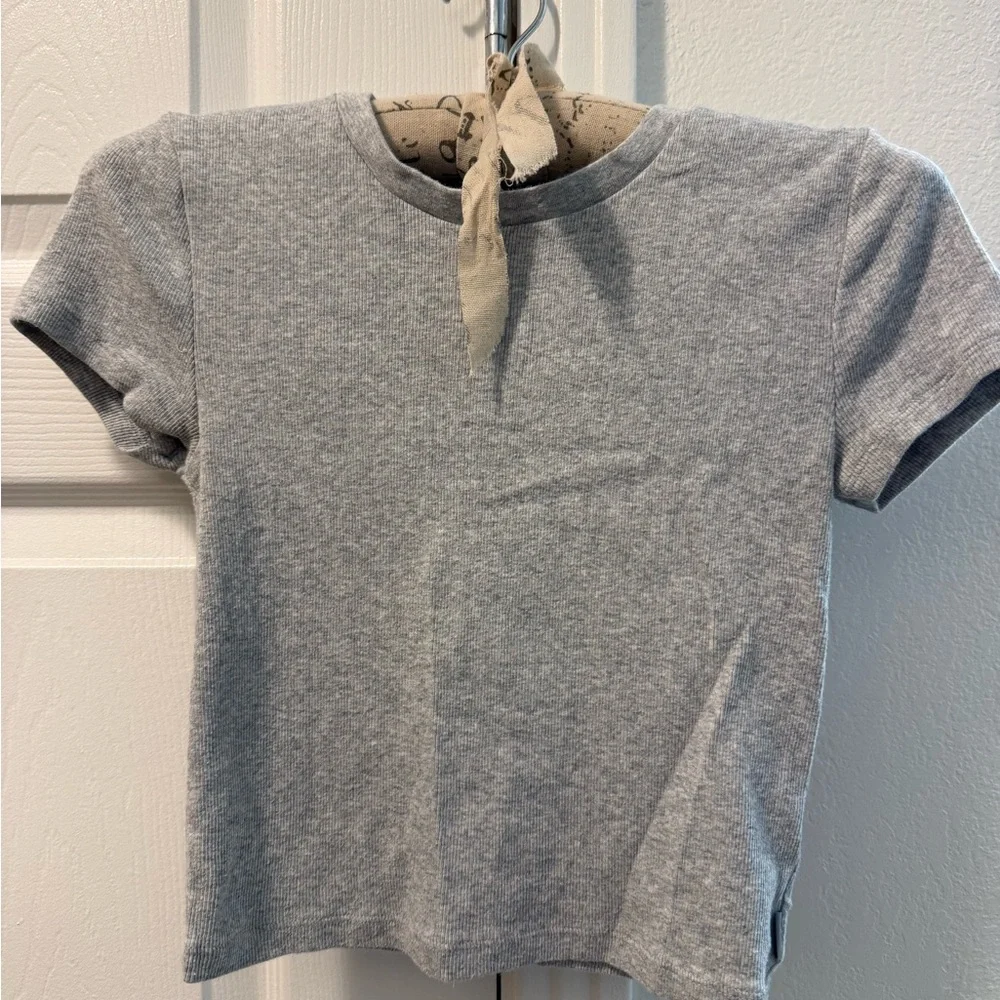 TNA Heather Gray Crop Top